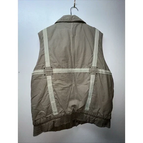 Expeditions Safari Vest Men's Large Tan Canvas Hunting Fleece Lined Vintage - Picture 2 of 7